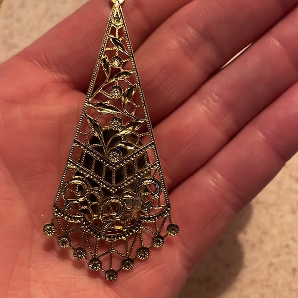 Vintage floral pendant necklace - Picture 4 of 5